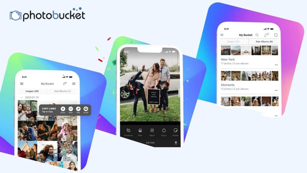 Photo Bucket Image Sharing app